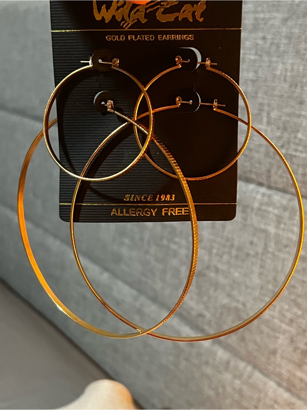 Gold Plated Hoop Earring Set - Gold